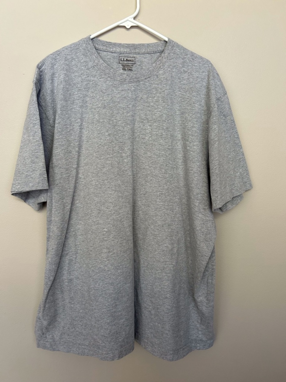 L.L. Bean Men's Short Sleeve Crewneck Tee - Light Heather Gray
